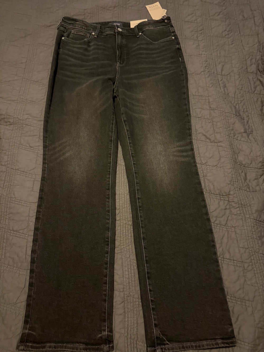 NYDJ Black Faded Flare Jeans